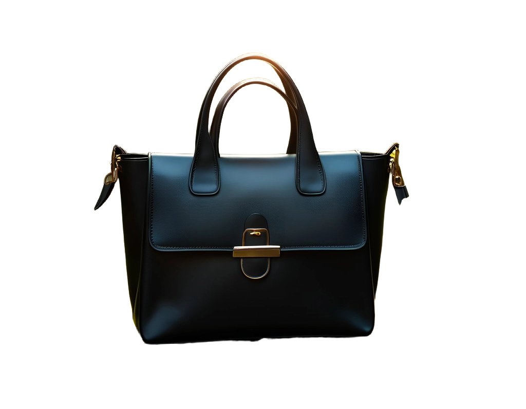 Leather handbag on a pure white background, generated by whitebg